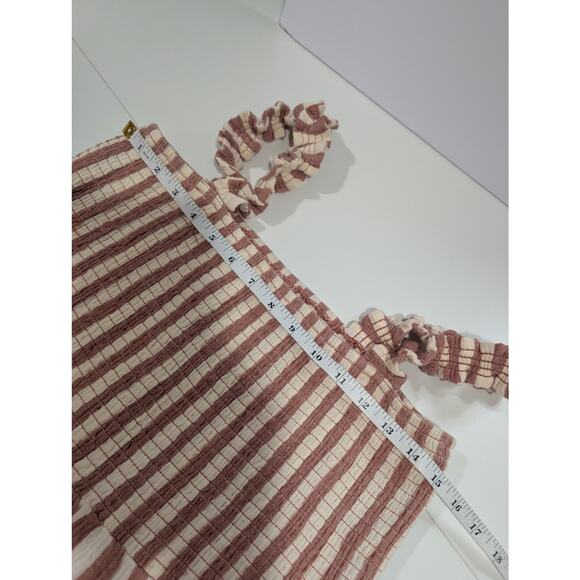 Marine Layer Dress Womens Large Red Stripe Cotton Gauze Maxi - Picture 9 of 12